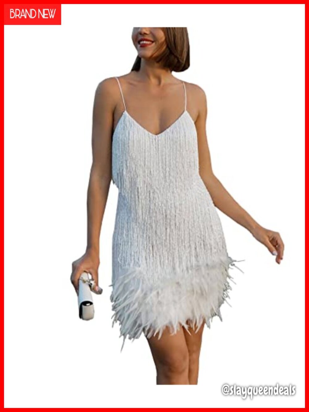 Flapper Dress 20s Gatsby Sequin Beaded Fringe Bodycon Mini Party Dress